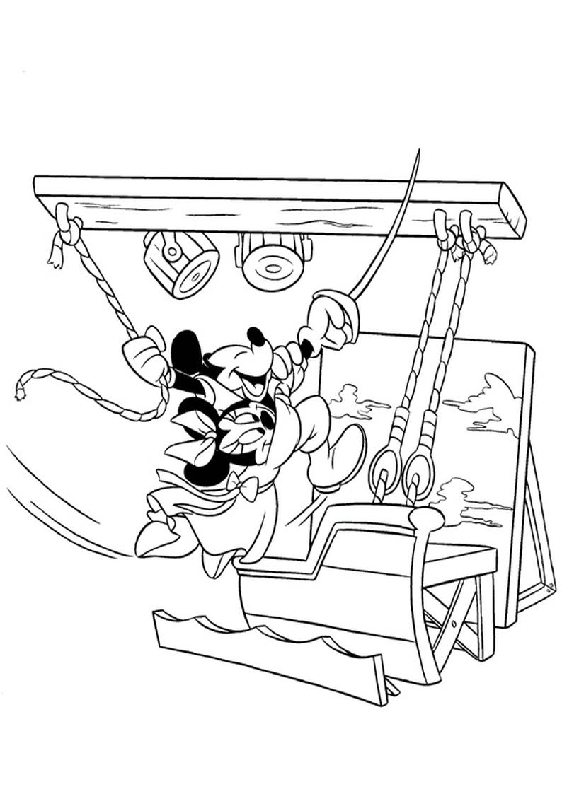 kolorowanka Myszka Miki i Minnie, malowanka do wydruku dla dzieci nr 52